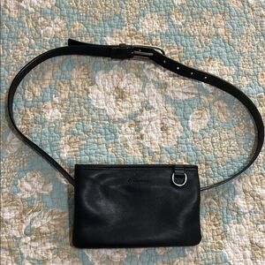 Black leather belt bag/ Calvin Klein